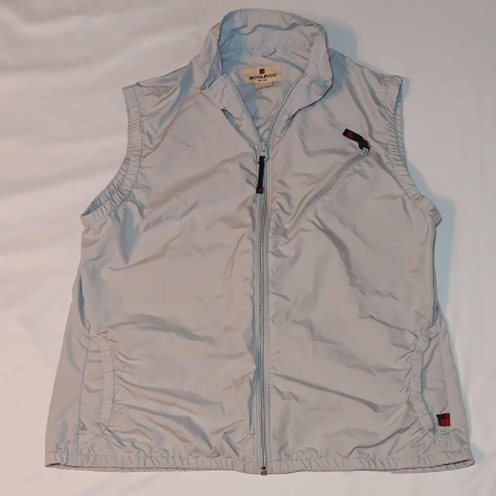 Womens Woolrich Zip Up Windbreaker Vest w/ Pockets